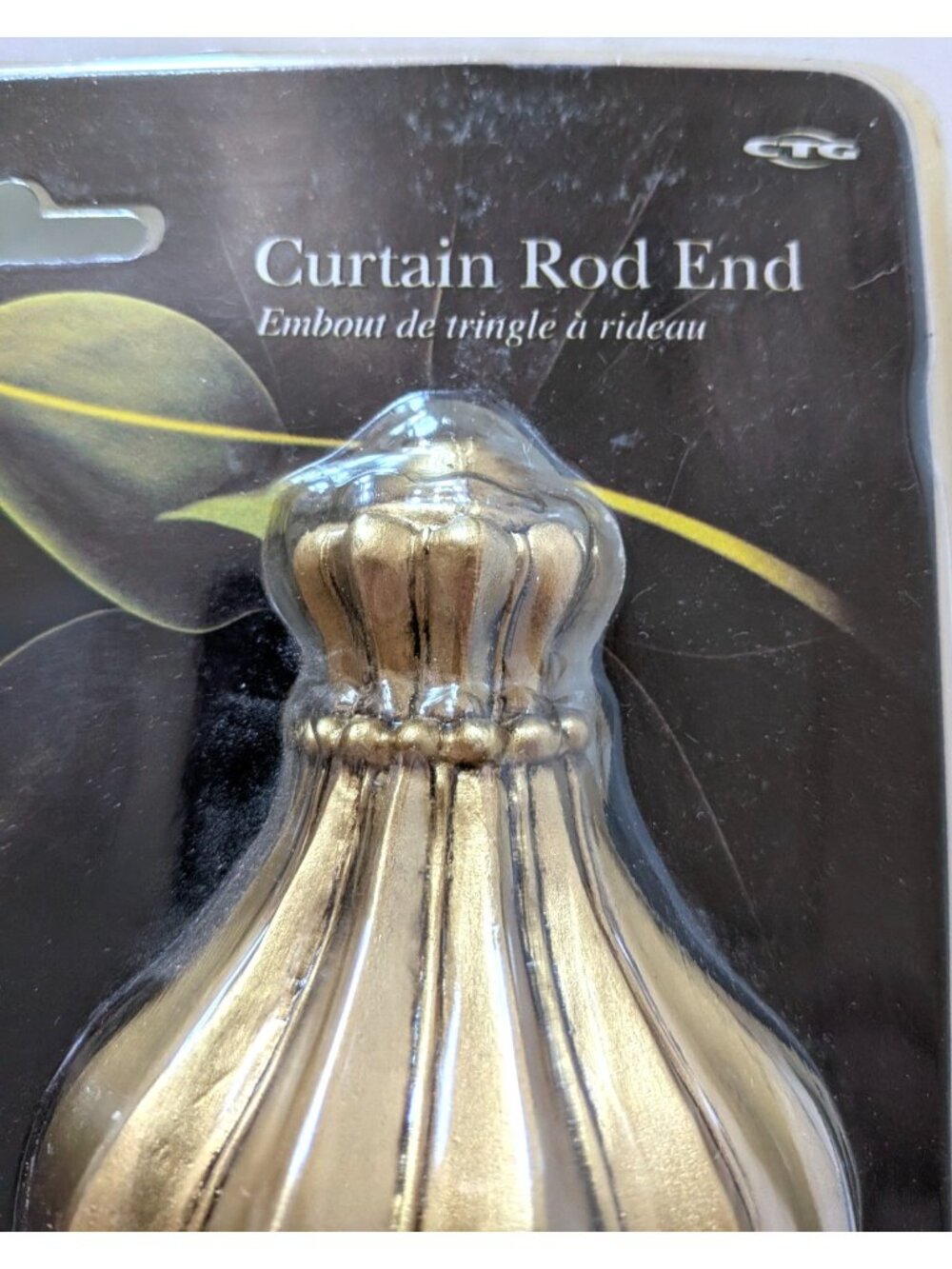 CTG Curtain Rod End Bronze Tone Crown Shaped Decorative Screw-In Finial 4*2 In - Picture 6 of 10